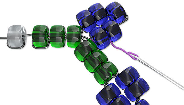 Illustration of beading stitch